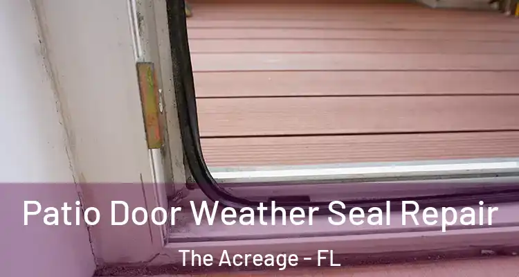  Patio Door Weather Seal Repair The Acreage - FL